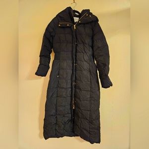 Cole Haan Long Black Puffer Coat